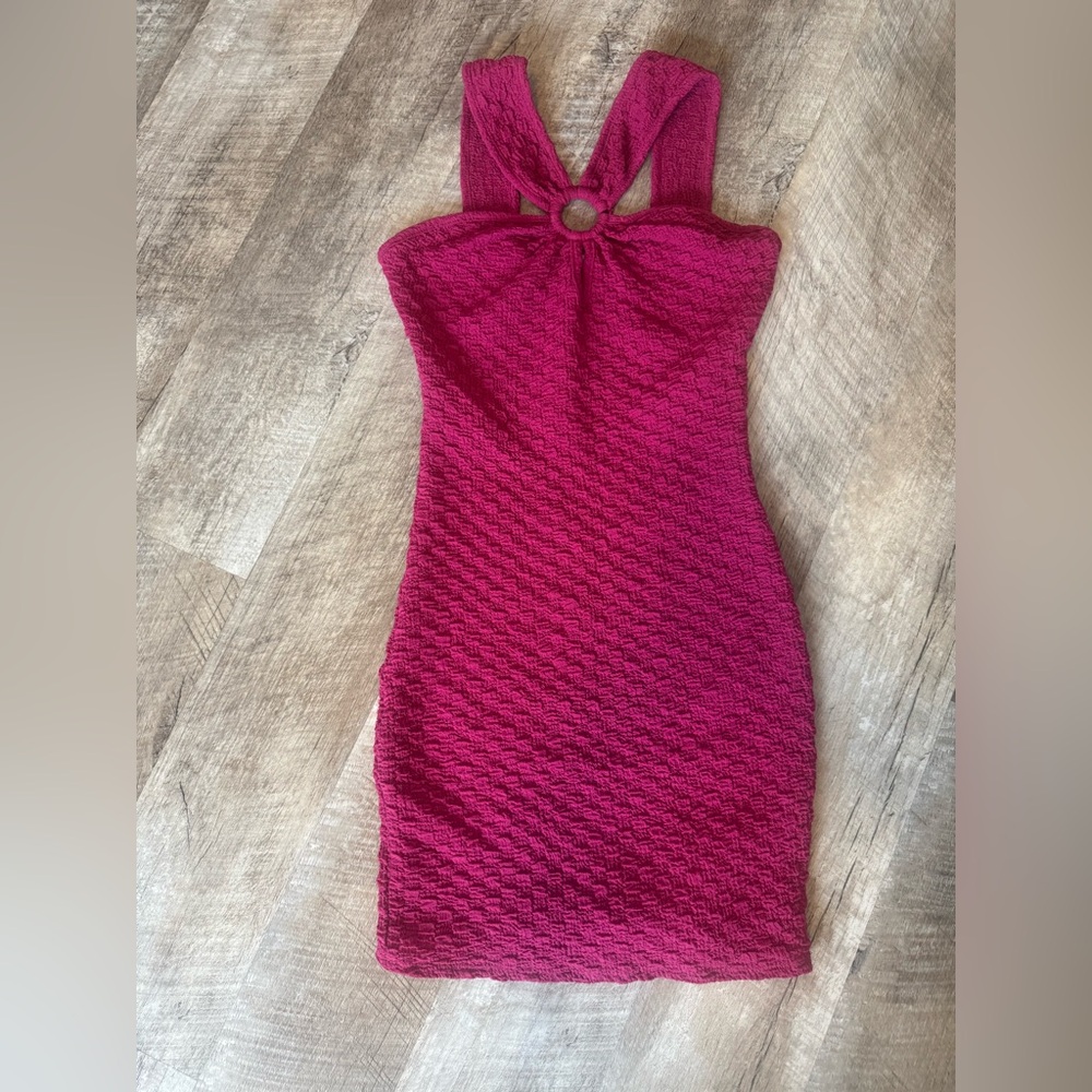 Rolla Coster size SMALL raspberry pink mini dress, stretchy fabric